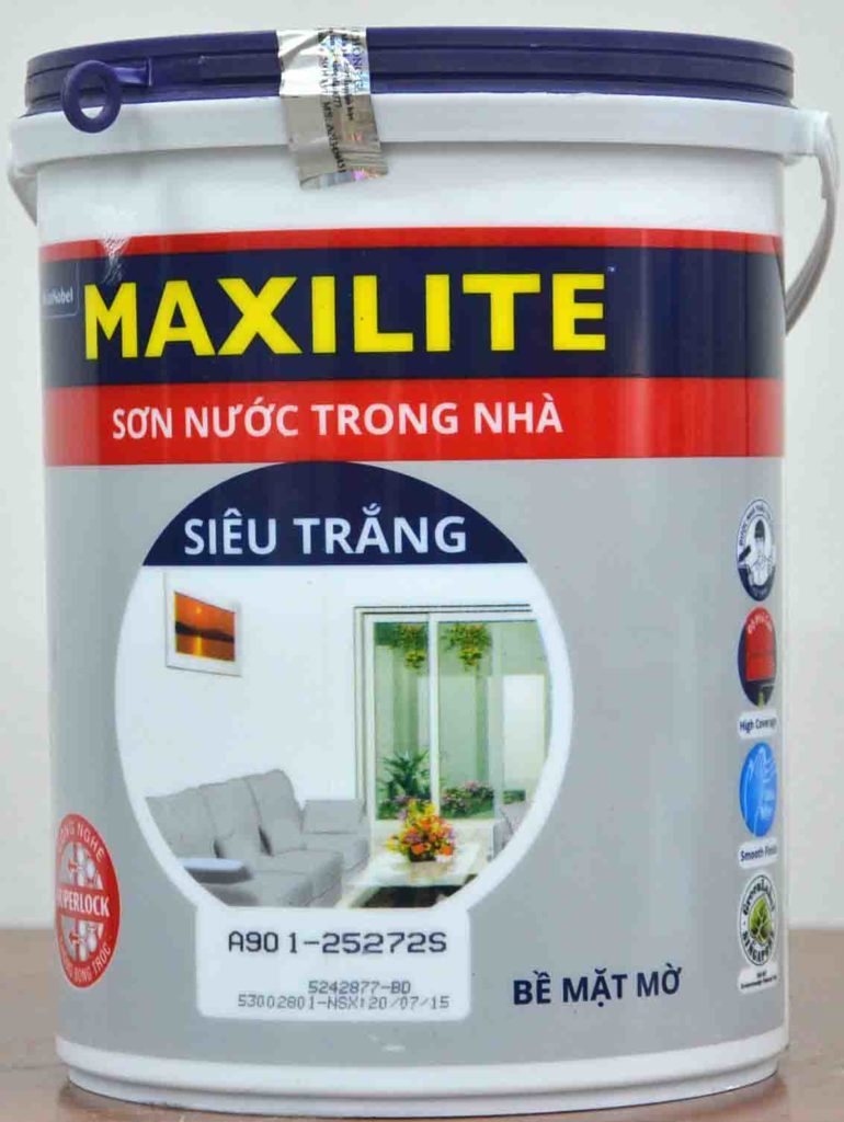 Sơn Nội Thất MAXILITE Siêu Trắng Siêu thị son số 1